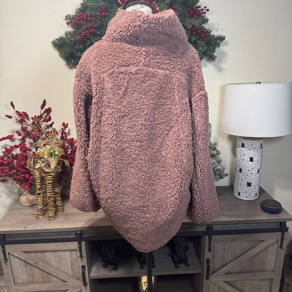 Lululemon Warmth Restore Fleece Mauve aPullover Women's 6 Sherpa Outerwear Cozy - Picture 5 of 8